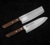 Satake Tomoko Zestaw Santoku + Nakiri, uniwersalny Zestaw do krojenia warzyw